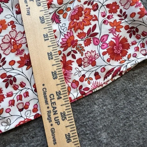 Ann Taylor Factory Floral Blouse Cottagecore Boho Peasant Women's Large - Picture 7 of 11